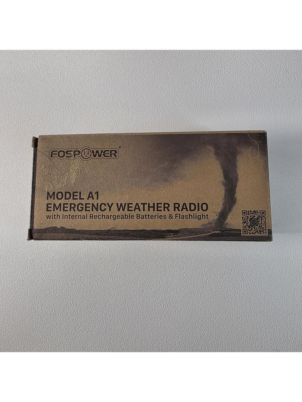 FosPower FOSPWB2376 Emergency Solar Crank Portable NOAA Weather Radio -NIB